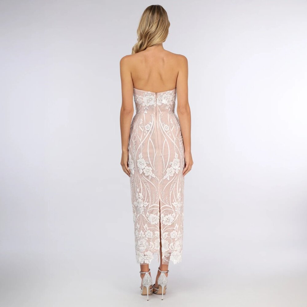 Helsi Catherine Strapless Embroidered Sequin Column Midi Dress Size XS NWT - Picture 5 of 9